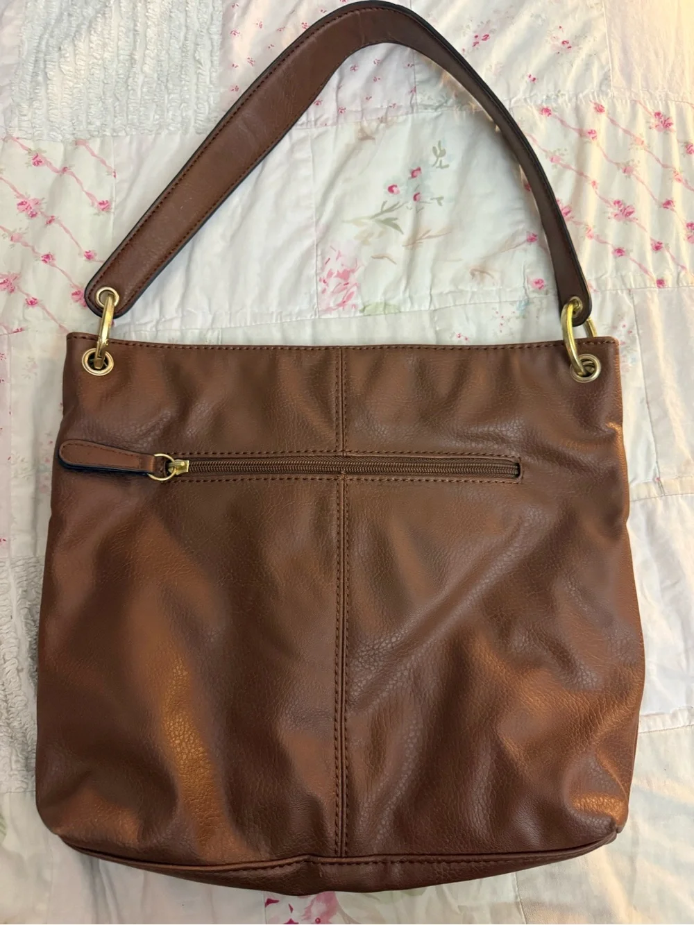 Vintage Franco Sarto Brown Leather Shoulder Bag